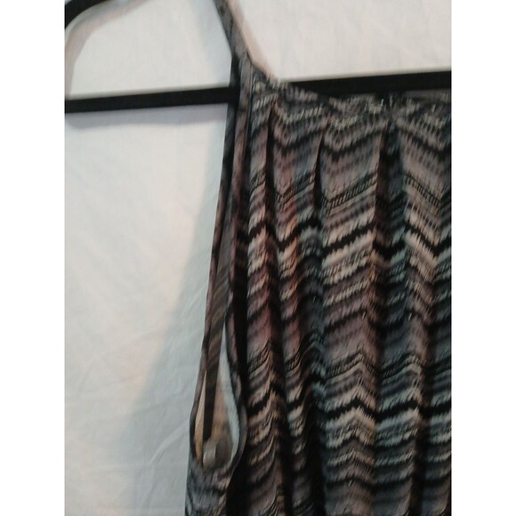 Sheila Rose Chevron Sun Dress Black-Grays Zig-Zag Womens Xlg Elastic Waist - Picture 5 of 16